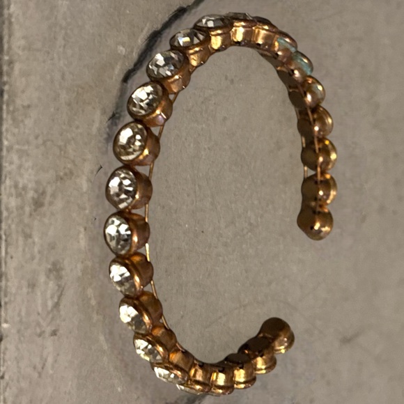 Copper & CZ Jewel Cuff Bracelet - vintage - Picture 7 of 9